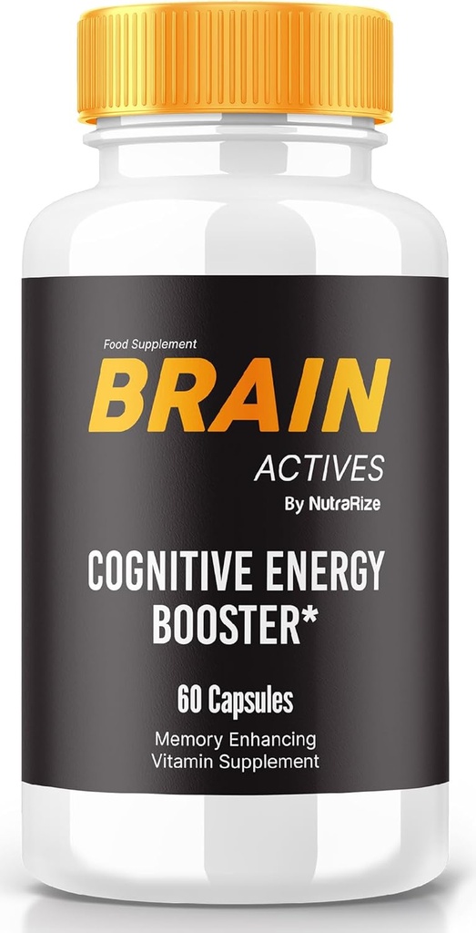Brain Actives Capsules - Daglig supportformel med en balanserad blandning för fokus, varning och koncentration | Easy-to-Take Pills för Everyday Wellness (60 kapslar)