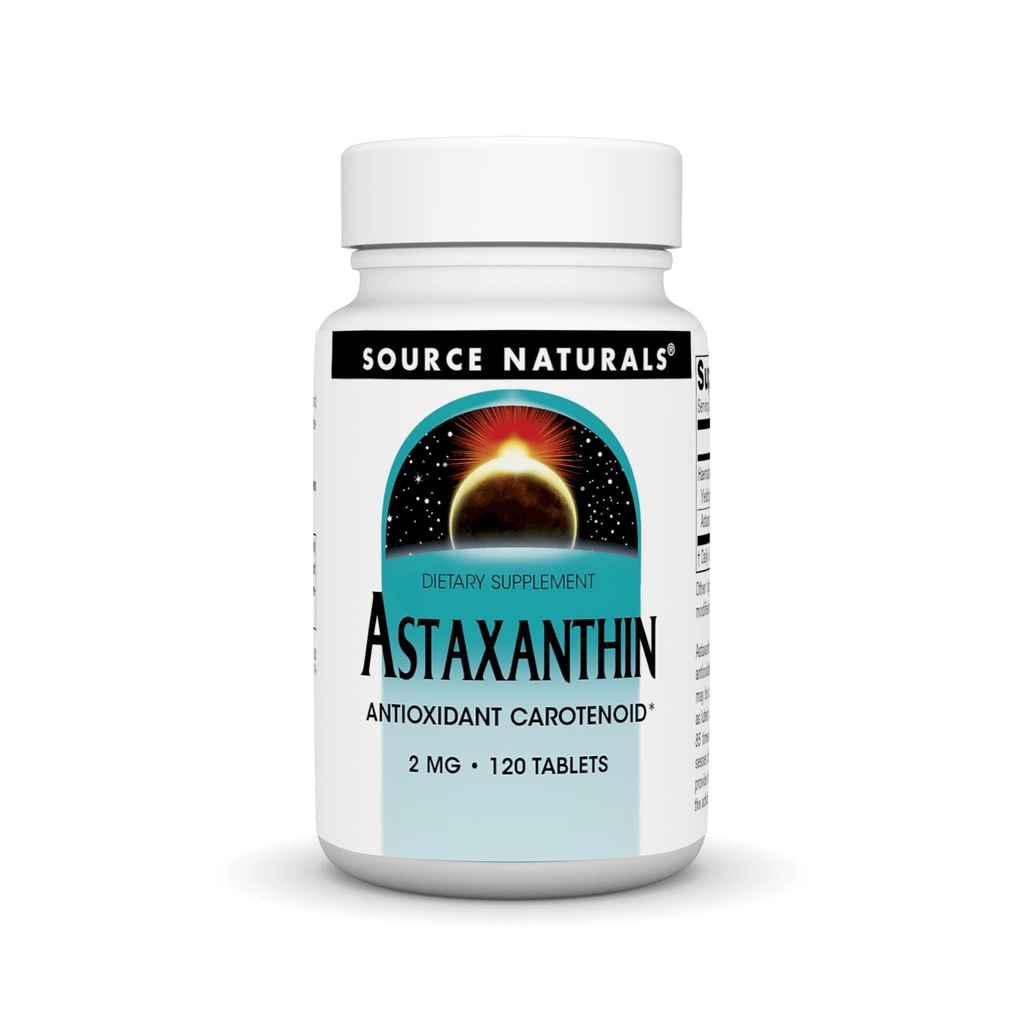 Källa Naturals Astaxanthin, Antioxidant Carotenoid *, 2mg - 120 tabletter