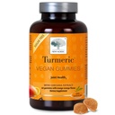 NEW NORDIC Turmeric Curcumin Gummies, Sugar Free, 300 mg gurkmeja tillskott för män och kvinnor, stöder normalt fungerande gemensamma, knän, axlar, mango orange, 60 greve
