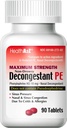 HealthA2Z® Decongestant PE | Phenylephrine HCl 10 mg | Maximal styrka | Non-Drowsy Nasal & Sinus Congestion Relief på grund av kalla och allergier (90 greve 1)