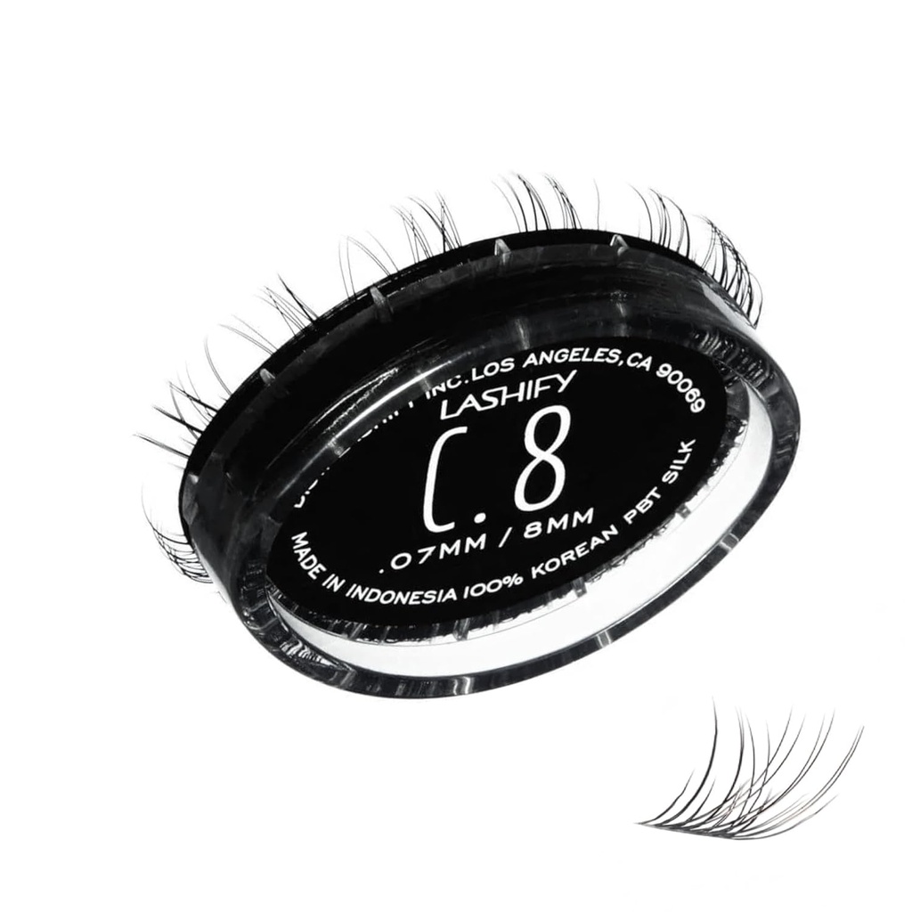 Lashify Curl 8mm Gossamer Eyelash Extensions Refill, Black, DIY False Lashes för en naturlig look