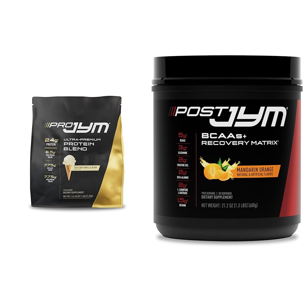 PRO JYM 45 Servings - Tahitian Vanilla Bean & - Post-Workout med BCAA, Glutamin, Kreatin HCL
