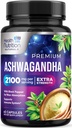 Ashwagandha Supplements - 2100mg Ashwagandha Capsule för kvinnor och män, naturligt antioxidantstöd, Ashwa Root Extract, Extra Strength Calm Support med Black Pepper, Vegan & Gluten Free - 60 kapslar