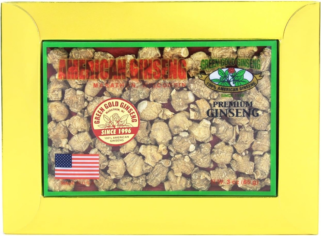 SKU PS 136A-3 | Små # 1 "Bullet | American Ginseng Roots från Marathon County, WI | 3oz Box, B06XCM8F9P