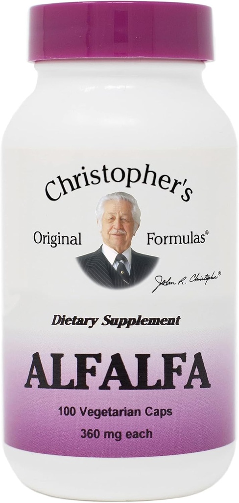 Christophers ursprungliga formler Single Herb Alfalfa - 100 vcaps, (Dr