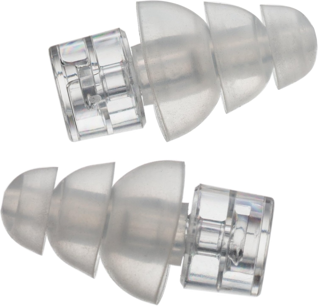 Etymotic Research ER20XS High-Fidelity Earplugs (konserter, musiker, flygplan, motorcyklar, känslighet och universellt hörselskydd) - Stort, Clear Stem