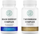 Mindful Focus Bundle - 7 Mushroom Complex & Brain Support för kognitiv Clarity och Nootropic Enhancement