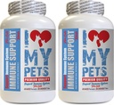 Jag älskar MIN PETS LLC cat Coat Supplement - CAT Immune Support - Booster - Healthy Supplement - Cats Immune Support - 120 Behandlingar (2 flaskor)