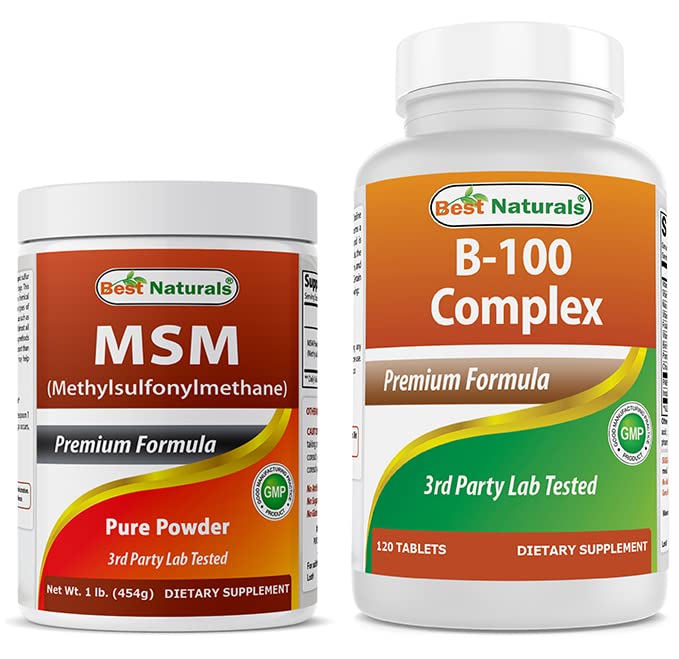 Bästa Naturals MSM Powder & B-100 Complex