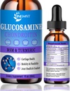 Glukosamin Chondroitin Liquid Drops 2000mg, Liposomal Glukosamin Chondroitin MSM, Chondroitin & Glukosamin Nutritional Supplements w/Turmeric Extract, Hyaluronic Acid, Quercetin & Bromelain
