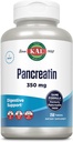 KAL Pancreatin 350mg, Digestive Enzymes for Women and Men, Pancreatic Enzymes for Digestive Health Support, Gluten Free, Non-GMO, Rapid Disintegration, 60-dagars garanti, 250 portioner, 250 tabletter