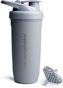 Smartshake Reforce Stainless Steel Protein Shaker Bottle 900 ml | 30 oz - Leakproof Screw-on Lid - BPA Free - Non Insulated Bottle- Unisex (Grey)