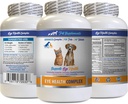 Dog Eye Vitamins - PET Eye Health Complex - Hundar och katter - Stöder Eye Vision - astaxanthin för hundar, Eye Vision Supplement för hundar och katter, Eye Health Vitamins Lutein och zeaxanthin 1Bot 60Tabs