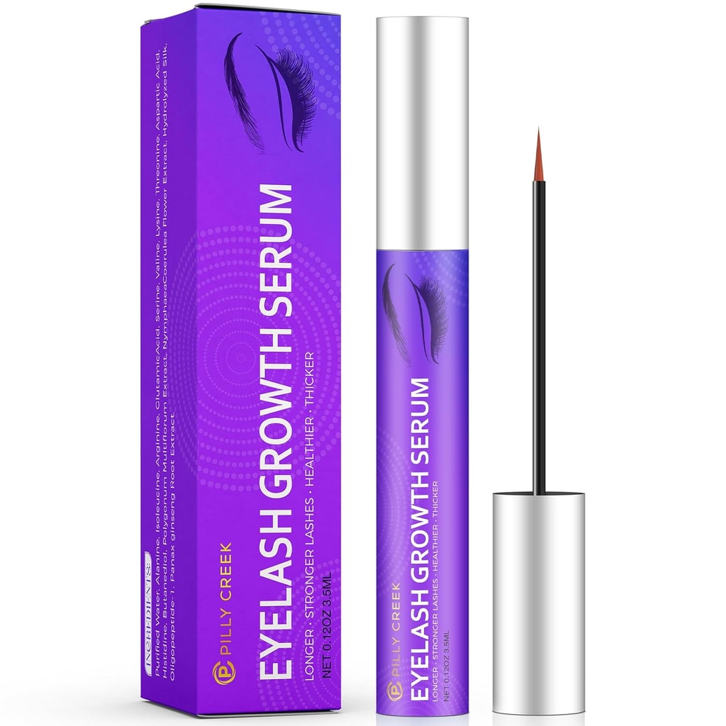 Premium Eyelash Growth Serum och Eyebrow Enhancer, Lash Serum, Eyelash Serum, Boost Lash Growth Serum, Advanced Formel - Boost, Longer, Thicker, Fuller Lashes