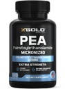 Palmitoylethanolamide Pea Supplement 600 mg | Micronized Pea 99% Högre renad och biotillgänglig | Tillverkad i USA | Tillskott för män och kvinnor - 120 kapslar