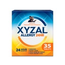 Xyzal 24 Hour Allergy Relief Medicine, Original Prescription Strength Antihistamine, Levocetirizine Dihydrochloride tabletter, 5 mg, 35 greve