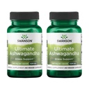 Swanson Ultimate Ashwagandha KSM-66 - Herbal Supplement Supporting Healthy Stress Levels & Relaxation - Natural Formel för att främja en lugn och avkopplad Mindset - (60 Veggie Capsules, 250mg Varje) (2 Pack)