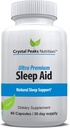Natursömnhjälp - Herbal Sleep Supplement Made with Valerian Root, Melatonin, Chamomile, Magnesium - Rekommenderas för svår sömn - Vuxen extra styrka sovande piller. 60 Vegan kapslar