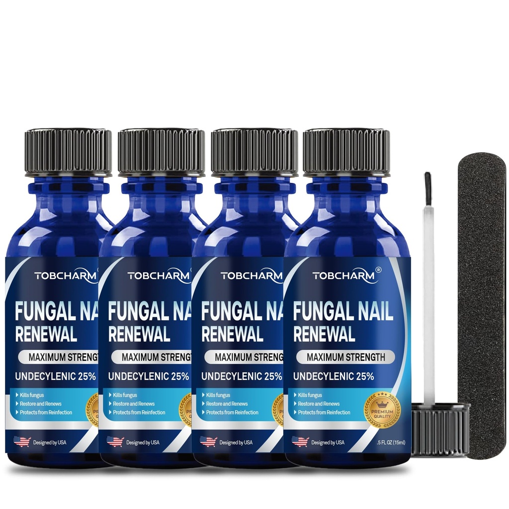 4Pcs Toenail Fungus Behandling, 25% Odecylensyra, Nail Fungus Behandling för Toenail, Tå Nail Fungus Behandlingar (2 FL OZ)