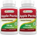 Bästa naturliga Apple Pectin 700 mg - Dietary Fiber - Intestinal Support - 120 kapslar (120 greve av 2)