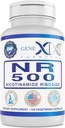 Genex Formulas NR Nicotinamide Riboside 500mg/Serving (120 kapslar) NAD+ Precursor för hälsosam åldrande - GMP-Certified, Non-GMO, Gluten-Free, Vegetarian (1 Pack)