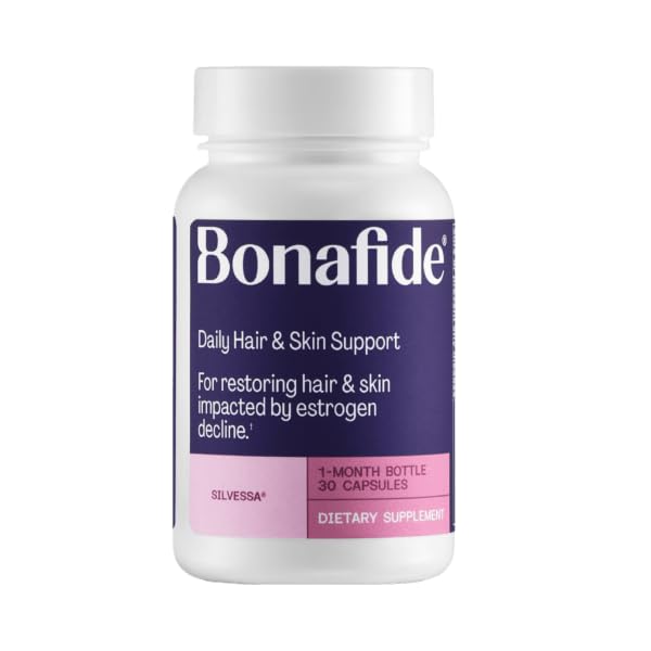 Bonafide Silvessa Hair & Skin Support Capsules - Hormonfri, drogfri daglig näring för hår och hud under klimakteriet - 30 dagars leverans (30 kapslar)