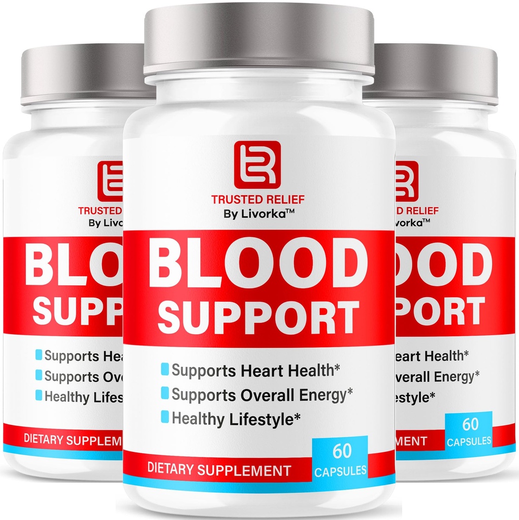 (3 Pack) Trusted Relief Blood Support Capsules - Officiell TrustedRelief Blood Support Vitamin Pills, Natural Trusted Relief Advanced Premium Formel Wellness & Overal Health, 90 kapslar för 3 månader