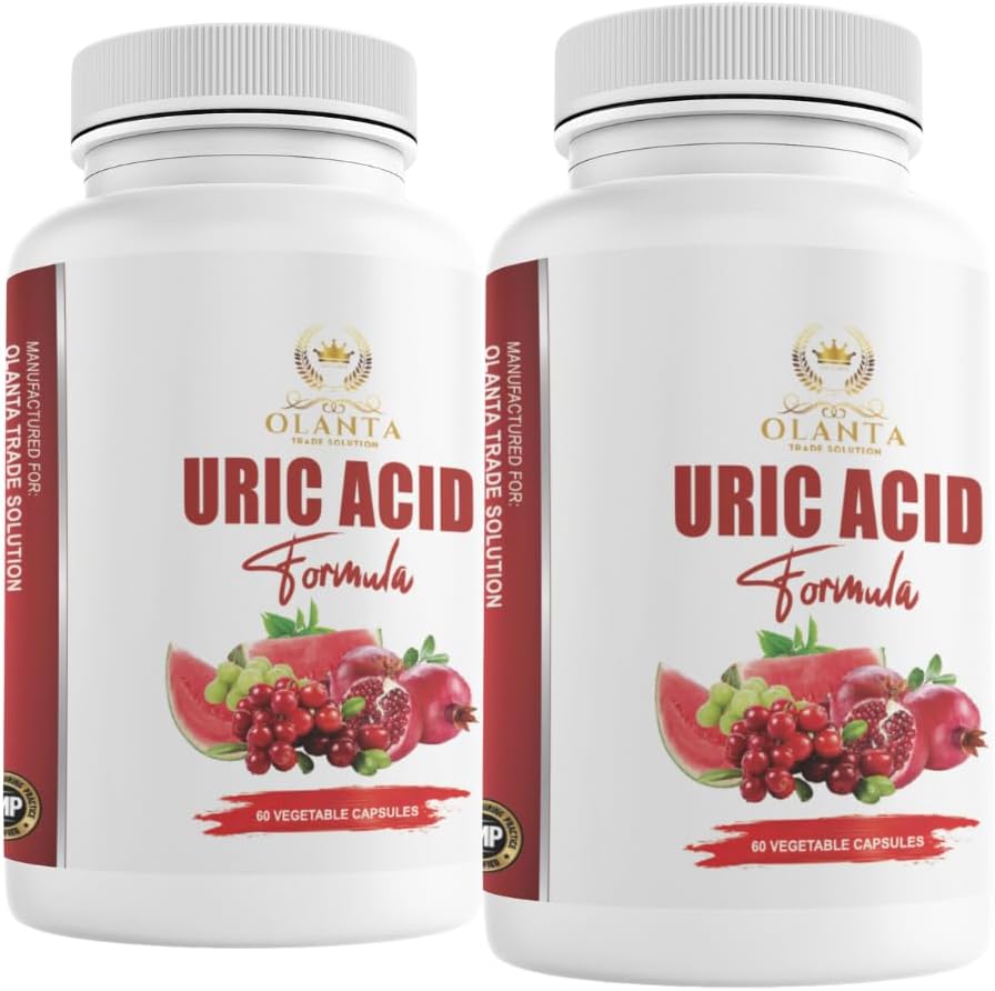 Generisk Herbal Uric Acid - URIC Acid Complex - Gemensamt stöd, vattenretention piller för kvinnor, mjölk Thistle Supplement, Tart Cherry, Green Coffee Beans, Citric Acid, Celery Seed, Pomegranate - 2 B