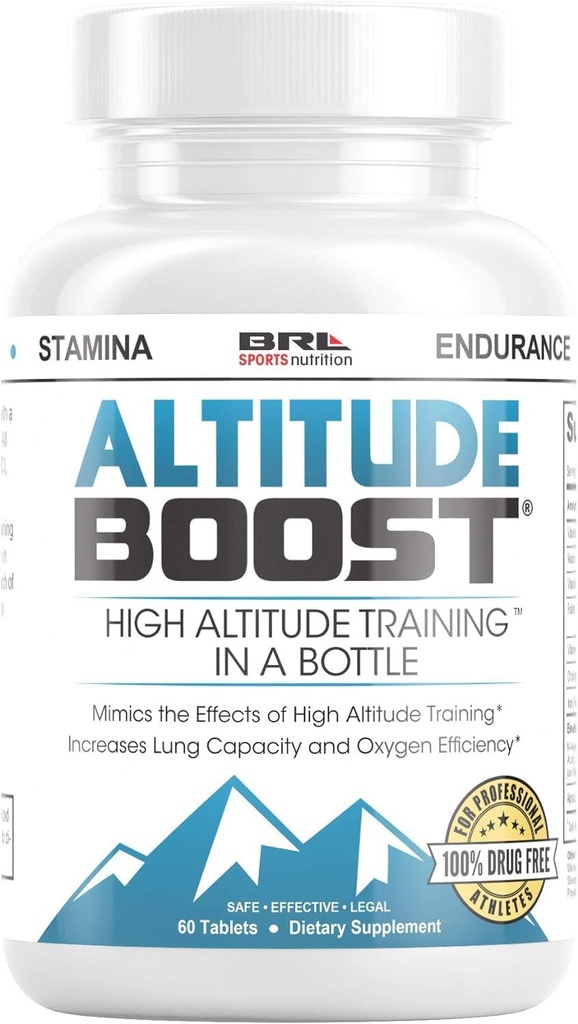 Altitude Boost. Hög höjd utbildning i en flaska för att öka VO2 Max, uthållighet, syre med Alpha Lipoic syra, järn och vitamin B 12 (60 tabletter)