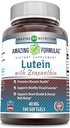 Fantastiska formler Lutein 40 mg med Zeaxanthin 1600 mcg | Softgels Supplement | Non-GMO | Gluten Free | Tillverkad i USA (40 mg, 180, greve)