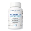 Biotics Research METHYLFOLATE PlusTM Methylfolate, Bioactive Folate + B12, stöder kardiovaskulär hälsa, Fetal Development, Nerve Health, Methylation Support, Homocysteine Levels. 120 tabletter