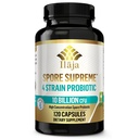 Spore Supreme Spore Based Probiotic 120 kapsel x 10 miljarder / 4 Strain Formel - 4 månaders leverans - Ingen kylning behövs, syrabeständiga stammar, Dairy Free