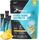 Hydration Electrolyte Powder, Electrolyte Drink, Hydration Supplement Drink Mix, Hydration Packets med Vitamin & Mineral, Keto Friendly, Vegan, Non-GMO, No Sugar, Pineapple Flavor (20 Sticks)