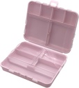 Ezy Dose Foldable Pill Case, Medicine Planner, Vitamin Organizer Box, Bekväm och lätt att använda, 11 individuella delar med olika storlekar, Travel Friendly, Compact Pocket Pharmacy Style, Pink