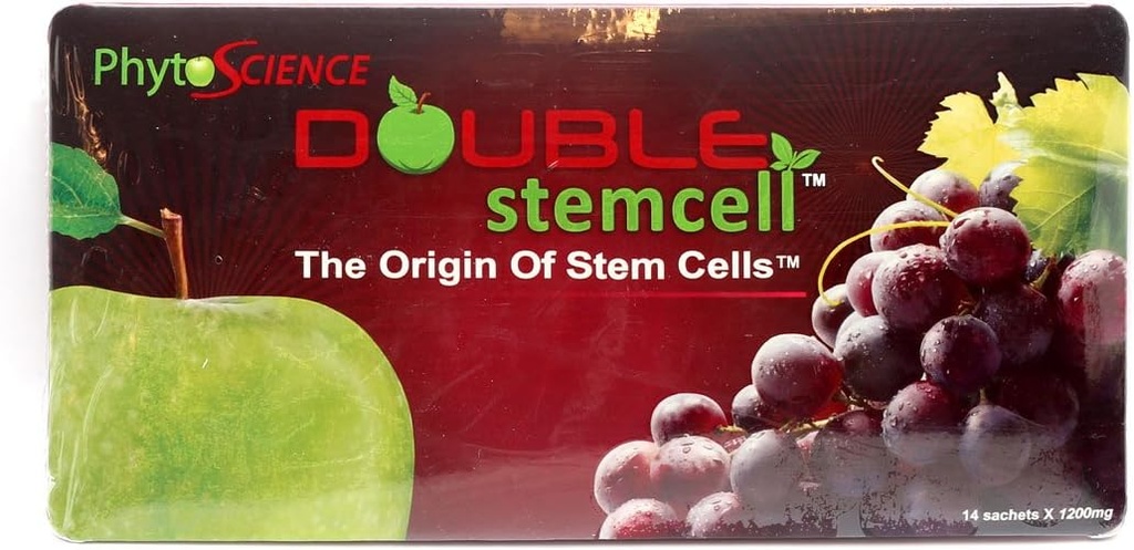 Fytoscience Double Stem Cell Anti Aging Supplement Acai Berry Extract Blueberry Reduce Wrinkles Pores Pimples Fine Lines Skin Texture (14 Sachets)
