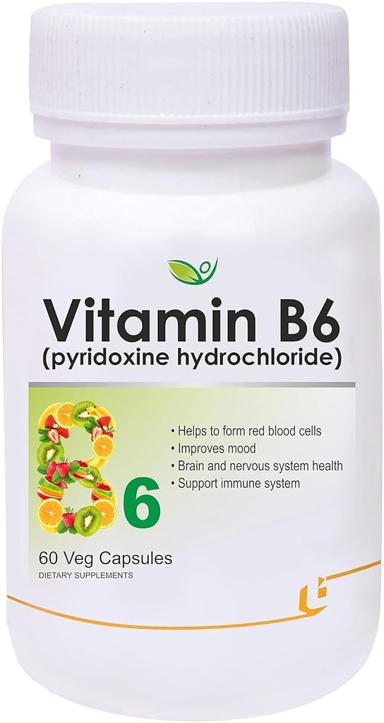 Nutranix BHM Vitamin B6 (Pyridoxinhydroklorid) Supplement 60 Veg Capsules