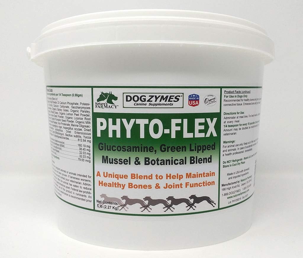 Dogzymes Phyto Flex - Glukosamin, Chondroitin, MSM och Hyaluronsyra... (5 pund)