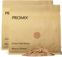 ProMix Nutrition Whey Protein Powder, jordnötssmör - Grass-Fed & 100% All Natural - Post Workout Fitness & Nutrition Shakes, Smoothies, Baking & Cooking Recept - 5 pund (Pack of 2)