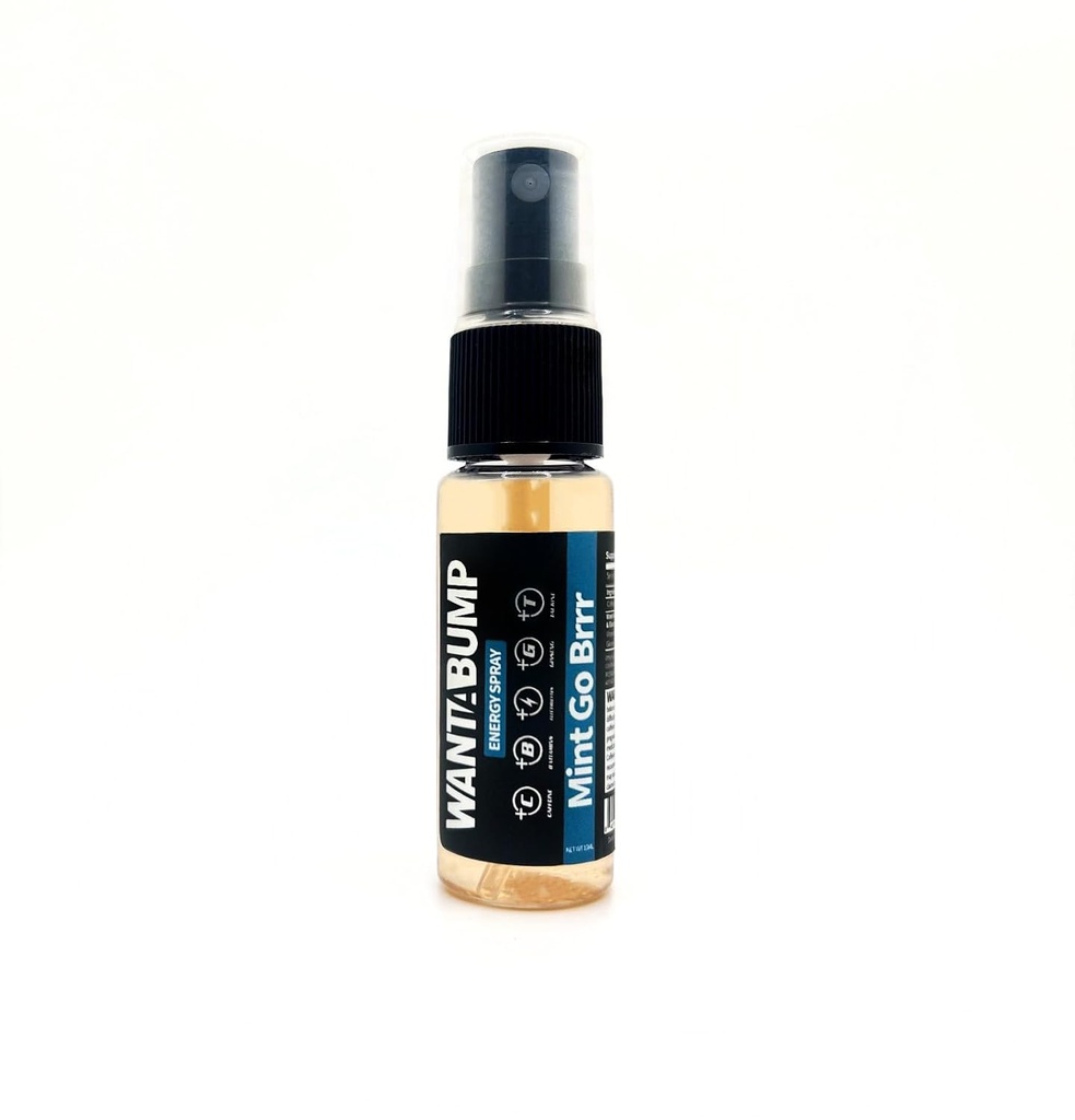 Vill ha en Bump Energy Spray & Breath Freshener | 400mg Koffein | B 3, 6, 12 Vitamin Spray | Electrolytes Spray | No Jitters | No Crash | Oral Spray