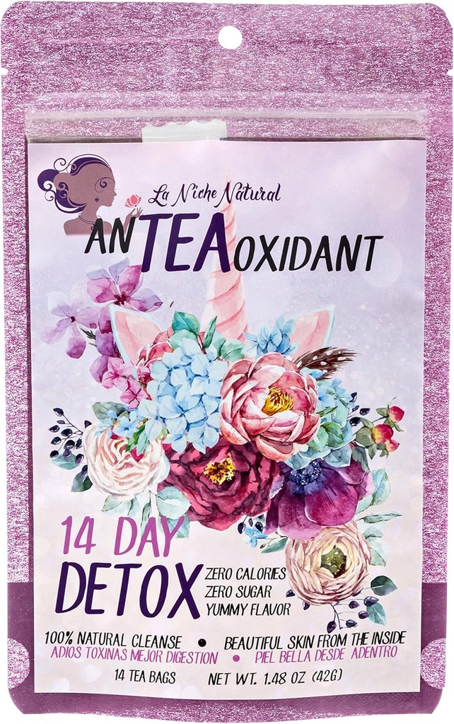 Detox och rengör Tea Vegan och Keto Friendly Te Desintoxicante Limpieza de Colon en Te Ayuda a Purificar tu Piel Libre de Acne Healthy Colon och Detox från The Inside - 14 Day