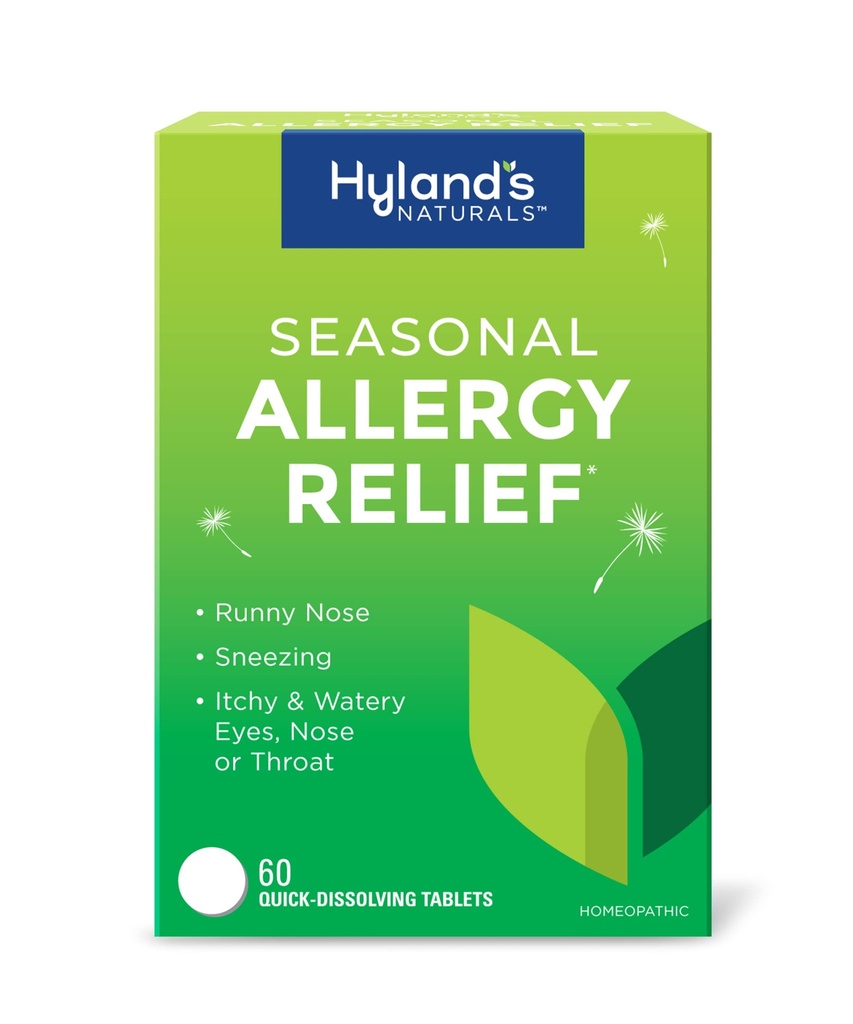 Hylands inomhus och utomhus, Non Drowsy Seasonal Allergy Relief Pills, för Sneezing, Runny Nose, Itchy och Watery Eyes, Nose or Throat, Safe and Natural, Quick Dissolving Tablets, 60 Count