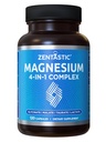 Zentastic Magnesium Komplex 4-i-1 Supplement - Magnesium Glycinate, Malate, Taurate & Lactate - Chelated High Absorption för Nerves, Muscles, Bones & Immune Support - 120 kapslar