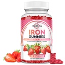 Iron Gummies - med Calcium, Zink, Folate & Vitamin B12, C, B6 för vuxna och barn - Blodbyggare och energistöd för järnbrist, Anemi, Vegan - 60 Gummies
