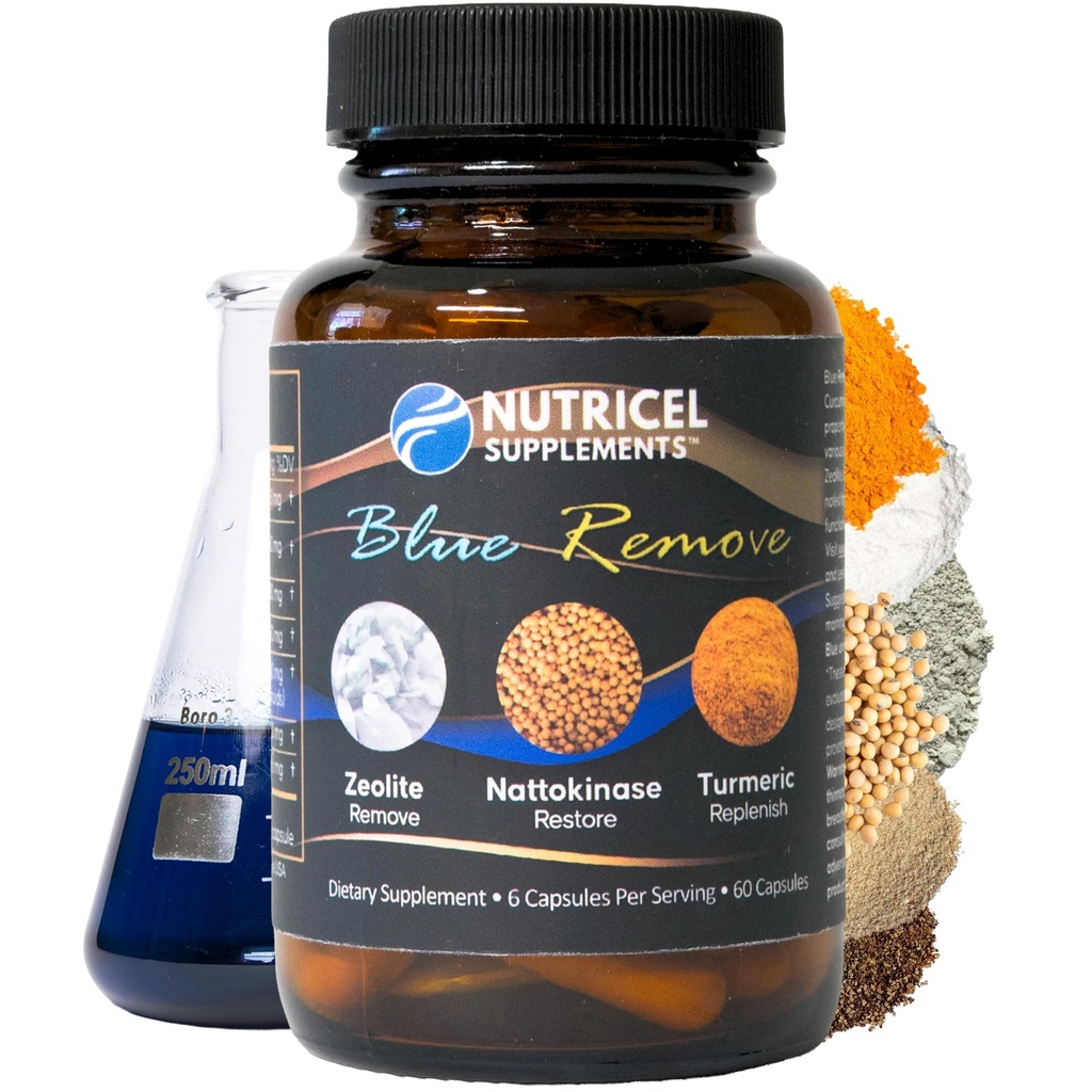 Nutricel Methylene Blue Capsules med Micronized Zeolite, Nattokinase (Non-GMO), Turmeric, Bromelain och NAC - Trusted Made in America Brand - 18mg (USP Reference Compliant) Tredje part testad (60ct)
