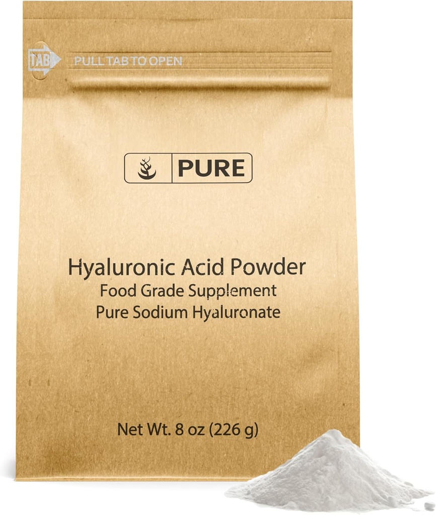 PURE ORIGINAL INGREDIENTS Hyaluronsyra (8 oz) Vattenlösligt, Fint pulver