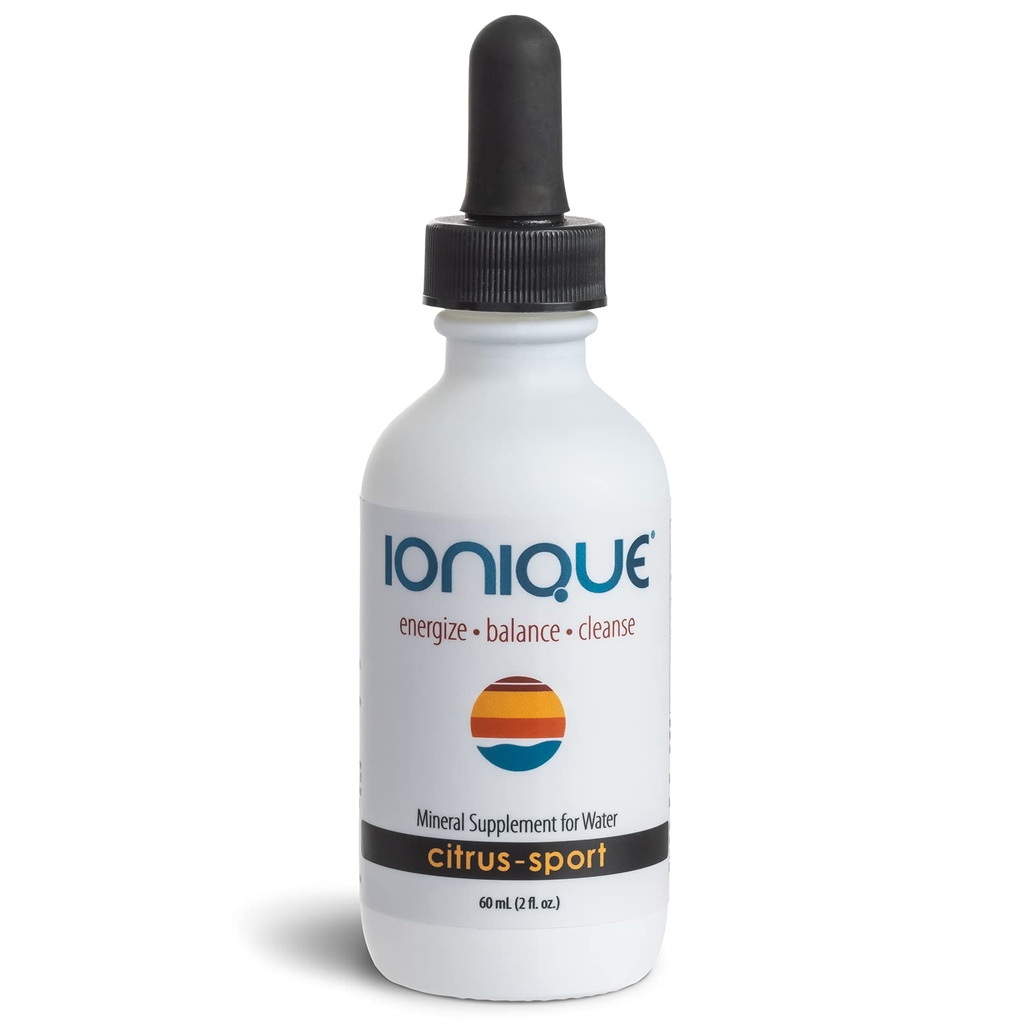 NEW Ionique Mineral Supplement for Water - Magnesium, Trace Mineral & Electrolyte Hydration System, Support for Migraine, Constipation, Brain Fog, Muscle Cramps, Sleep, One 2 oz bottle of Liquid Drops