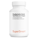 Supersmart Hyaluronsyra Supplement 300mg per dag (Sodium Hyaluronat) - Hög molekylvikt 1,2 miljoner daltoner | Icke-GMO & Glutenfri - 60 vegetariska kapslar