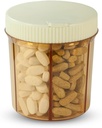 Vitanizer Vitamin & Pill Organizer - 6 Compartment Case med Easy Turn Lid Dispenser - Fits All Size Tablets & Supplements - Sturdy, Safe, UV Protective Plastic