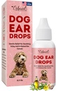 Hund Ear Cleaner - Alla naturliga örondroppar för hundar öroninfektion - eliminerar jäst lukt, Loosens Wax, förhindrar infektioner, lindrar klåda - säker, genuin, effektiv äcklig öronbefrielse, tillverkad i USA