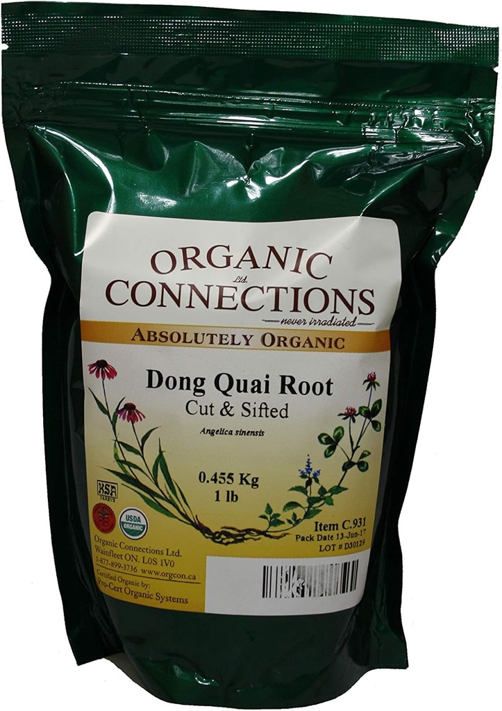 Dong Quai Root, Cut och Sifted, Organic (1 lb)